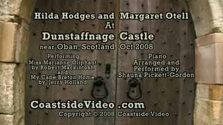 Hilda and Margaret at Dunstaffnage Castle