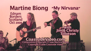 video: Martine Biong with Jim & Christy Tillotson play My Nirvana in Ednam Scotland