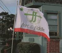 Fret and Fiddle flag waves